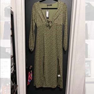 Nasty Gal floral midi dress